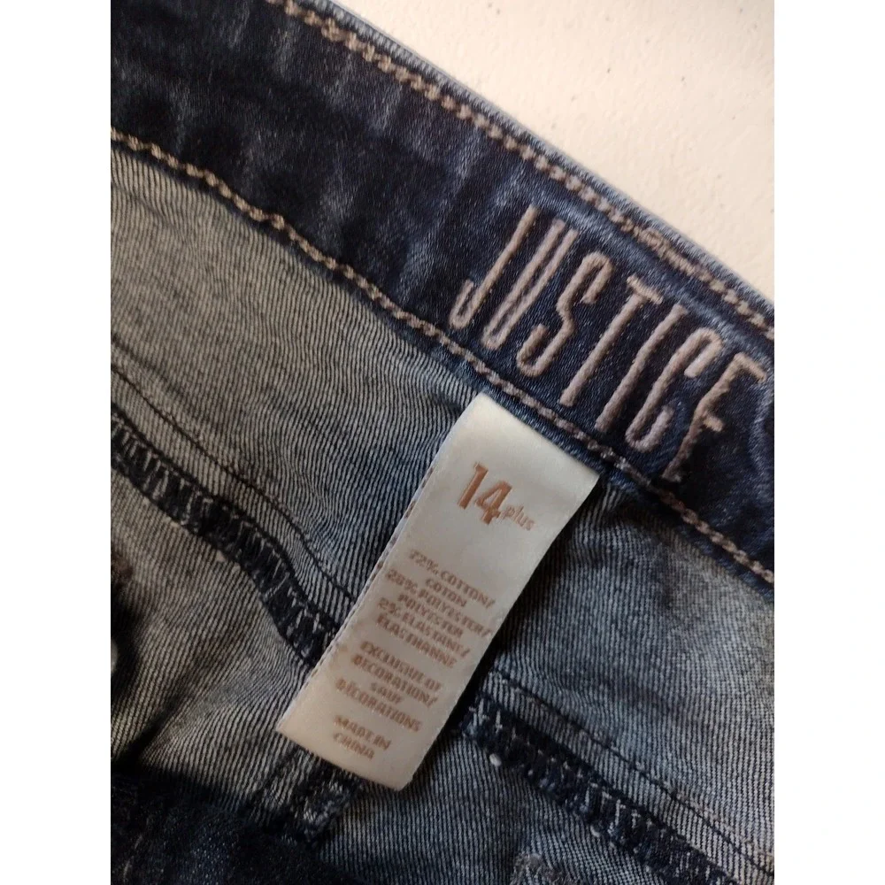 Justice‎ girls cropped jeans size 14 plus